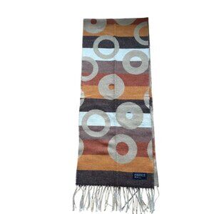 Firenze Collection Fringe Rectangle Scarf Women's Multicolor Cozy Warm Winter